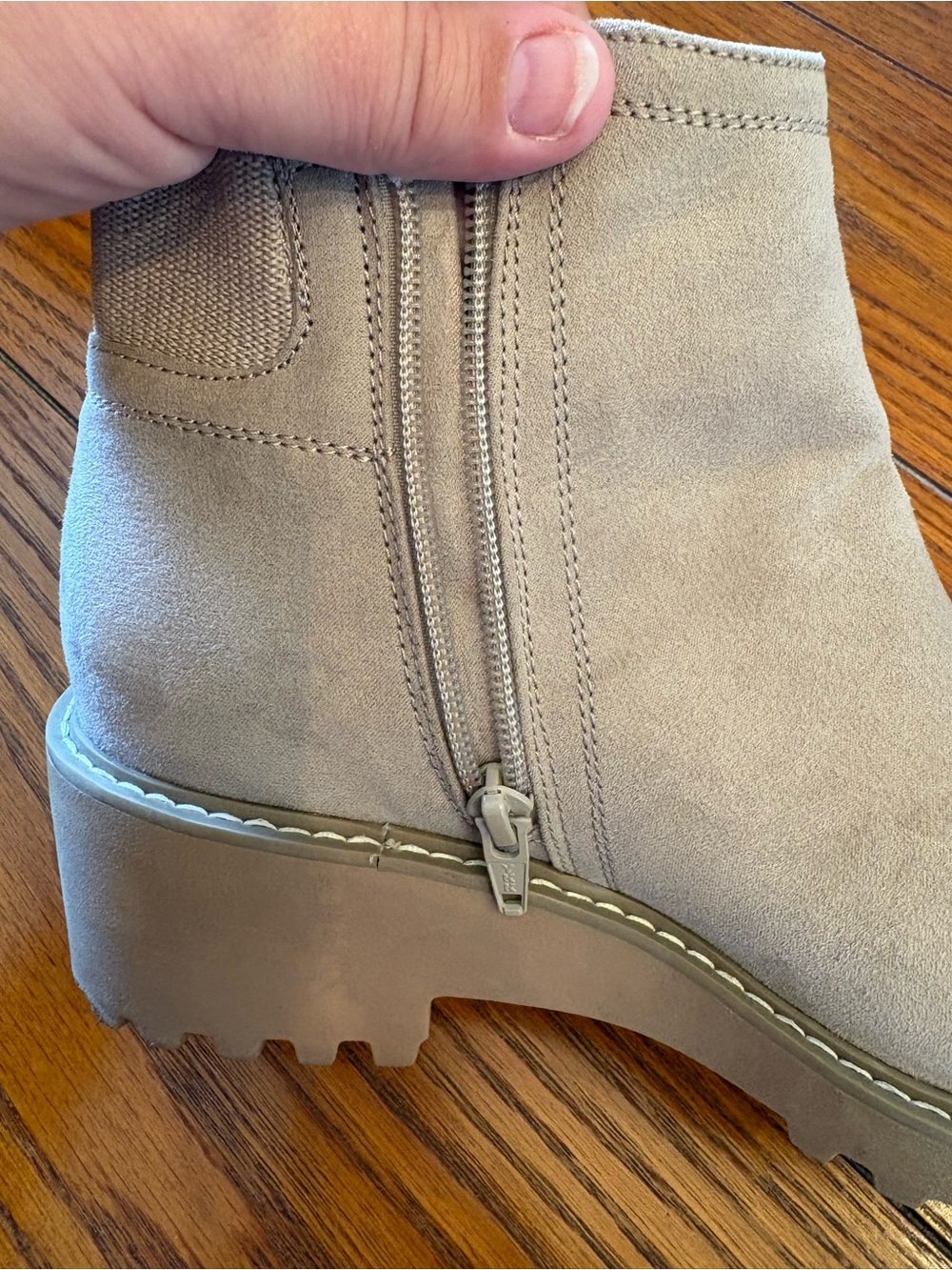 Universal Thread Taupe Suede Ankle Boots - Picture 7 of 10